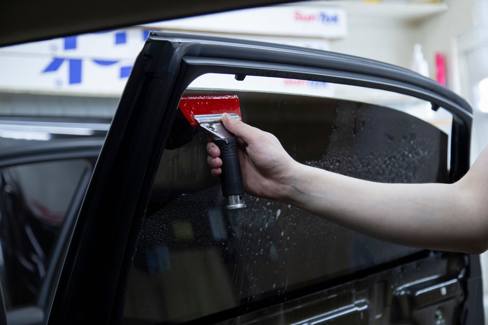 Tinting of car windows.